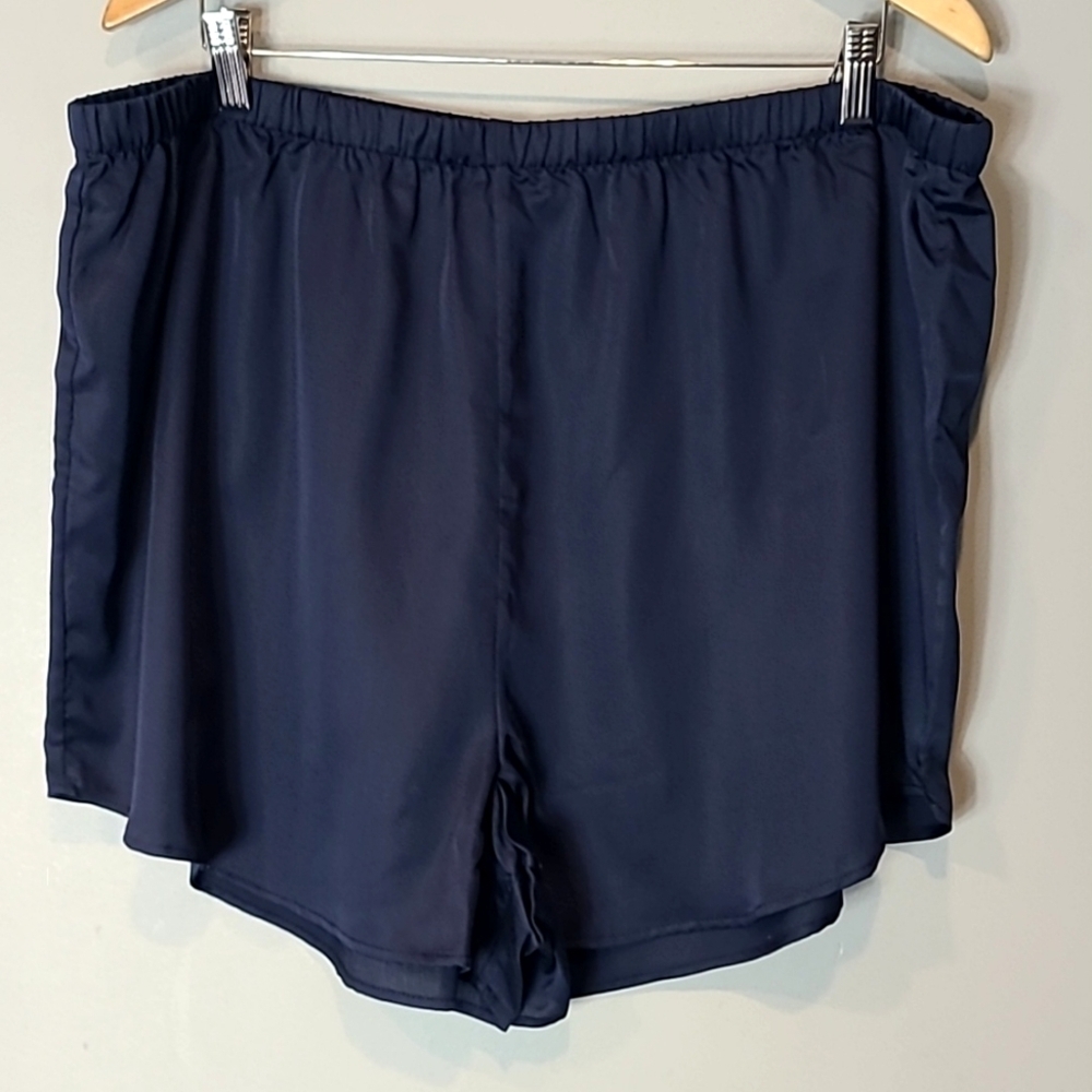 Silky Lounge Shorts from Ettitude Navy Blue